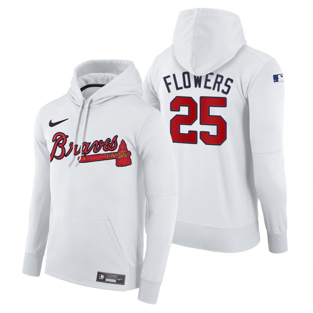 Men Atlanta Braves #25 Flowers white home hoodie 2021 MLB Nike Jerseys->atlanta braves->MLB Jersey